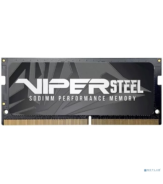 Оперативная память Patriot Steel Series, DDR4, 32GB (1x32 GB), 3200 MHz, CL22, радиатор, черный, SO-DIMM