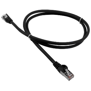 Патч-корд LANMASTER LSZH FTP кат.5e, 1.0 м, черный