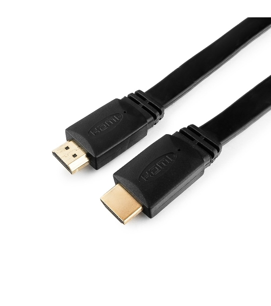 Кабель Cablexpert HDMI CC-HDMI4F-10, 19M/19M, v2.0, медь, позол.разъемы, экран, плоский кабель, 3м, черный, пакет