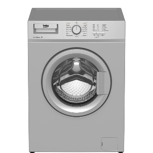 Стиральная машина Beko WRE 65P1 BSS серебристый, загрузка фронтальная 6 кг, 1000 об/мин., класс: А