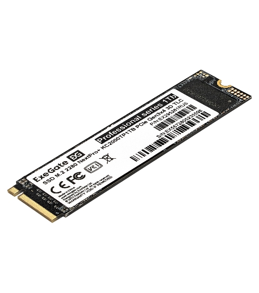 Накопитель SSD EXEGATE NEXTPRO+ KC2000TP1Tb, 1Tb, PCIe 3.0 x4, M.2 2280, NVMe, R/W 1800/1400