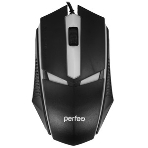 Мышь проводная оптическая Perfeo 'FACE', 3 кн, USB, черный, GAME DESIGN, 7 цв. подсветка, 1000 DPI, фото6