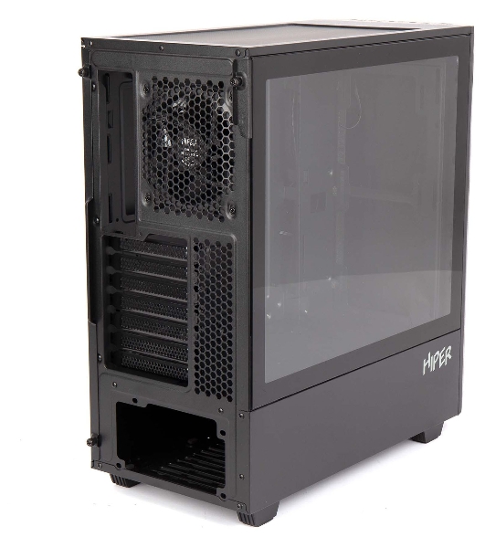 Компьютерный корпус Hiper PB81 черный без БП ATX 3x120мм 2xUSB2.0 2xUSB3.0 audio bott PSU