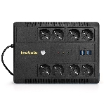 Источник бесперебойного питания ExeGate NEO NNB-850.LED.AVR.8SH.CH 850VA/510W, LED, AVR, 8*Schuko, 4*USB-порта для зарядки, черный, фото4