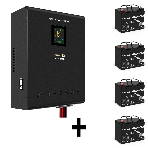 Комплект Источник бесперебойного питания EX296005RUS + батарея 33Aч EX282974RUS 4шт (инвертор, синус, для котла, настенный) ExeGate FineSine SX-7000.LCD.AVR.2SH.T 7000VA/5000W, чистая синусоида, цветной LCD-дисплей, AVR, 2*Schuko+клеммы, линейно-интерактивный, крепление настенное, черный + батарея ExeGate DT 1233 (12В, 33А·ч) 4шт, фото13