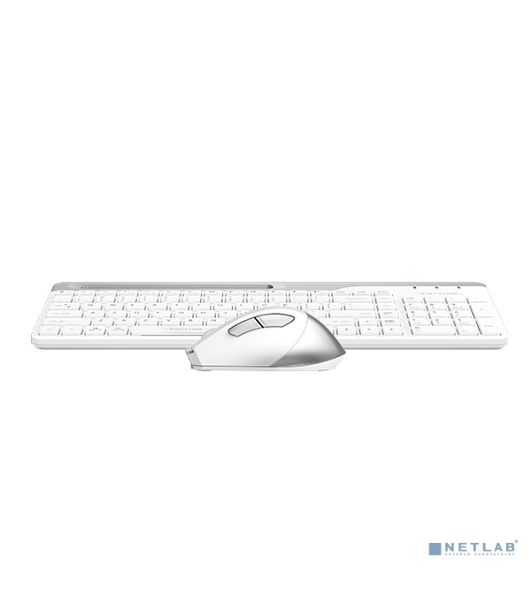 Комплект клавиатура+мышь A4Tech FStyler FB2535C беспроводной, USB + Bluetooth, 2000 DPI, белый