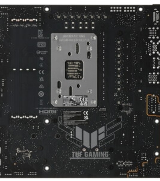 Материнская плата ASUS TUF GAMING B850M-E WIFI, AM5, AMD B850, 4xDDR5, 4xSATA, 3xM.2, 1xPCIe 5.0 x16, 1xPCIe 3.0 x1, 1xHDMI, 2xDP, 1x2.5Gb LAN, Wi-Fi 6E, Bluetooth 5.3, 1xUSB-C 10Gbps, 1xUSB-A 10Gbps, 2xUSB-A 5Gbps, 4xUSB-A 2.0, 3x3.5 мм, 7.1, mATX