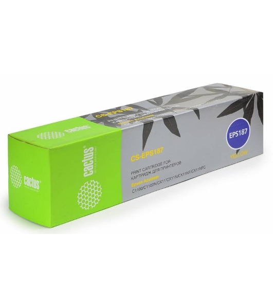 Картридж лазерный Cactus CS-EPS187 желтый (4000 стр) для Epson AcuLaser C1100/C1100N/CX11/CX11N/CX11NF/CX11NFC
