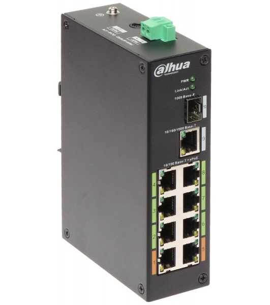 Коммутатор Dahua DH-LR2110-8ET-120 8-портовый ePoE