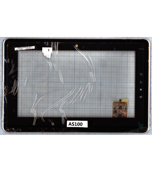 Сенсорное стекло (тачскрин) для Toshiba Folio 100, черное с рамкой
