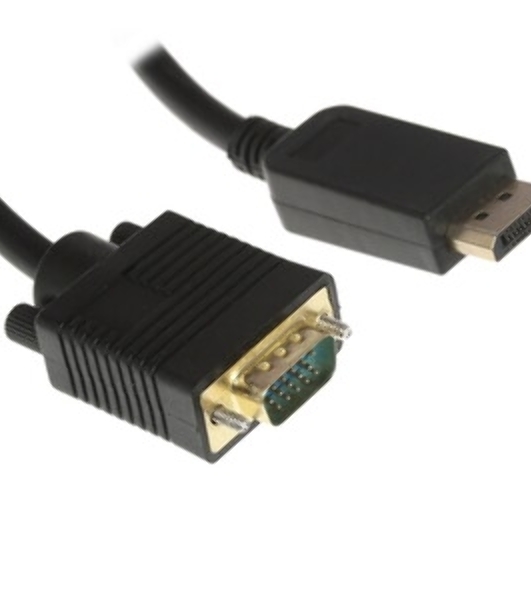 Кабель Cablexpert mDP-VGA, 20M/15M, 1.8м, черный, позол.разъемы, пакет (CC-mDPM-VGAM-6)