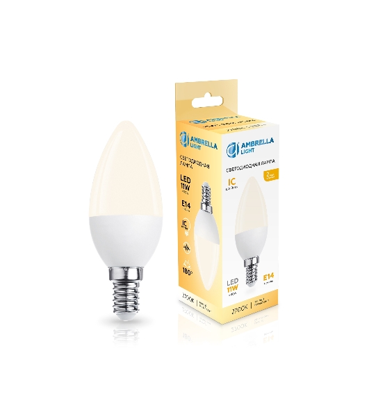 Светодиодная лампа 371113 LED C37 11W IC E14 2700K 175-265V