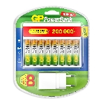 Аккумулятор + зарядное устройство GP PowerBank 270AAHC/CPBXL-2CR8 AA NiMH 2700mAh (8шт) блистер, фото 1