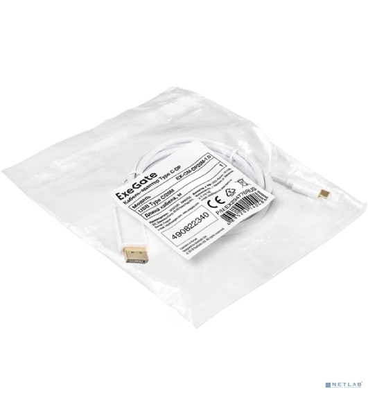 Кабель-адаптер Type-C-DP ExeGate EX-CM-DP20M-1.0 (USB Type-C/20M, 1,0м)