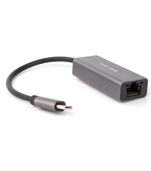 Кабель-переходник USB 3.1 Type-C -->RJ-45 1000Mbps Ethernet, Aluminum Shell, 0.15м Telecom TU320M