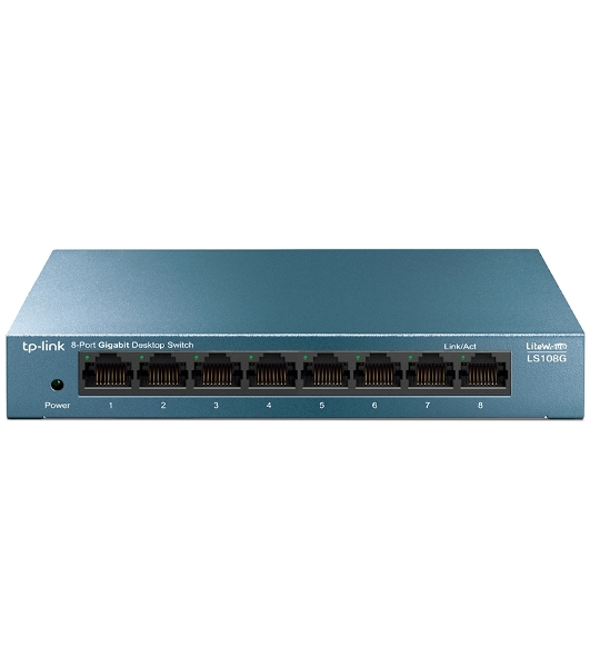 Коммутатор TP-Link LS108G 8-портовый 10/100/1000 Мбит/с настольный коммутатор SMB