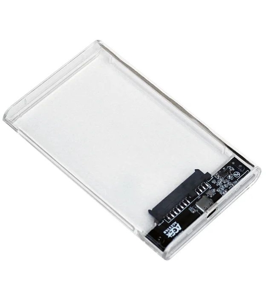 Внешний корпус для HDD/SSD AgeStar 3UB2P4C SATA III пластик прозрачный 2.5'