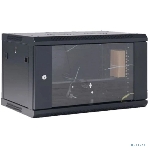 Шкаф коммутационный Rexant настенный 9U 400x542 мм пер. дв. стекл черный, фото3