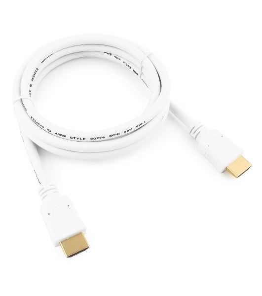 Кабель Cablexpert HDMI CC-HDMI4-W-6, 19M/19M, v2.0, медь, позол.разъемы, экран, 1.8м, белый, пакет