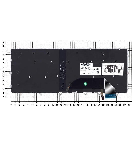 Клавиатура для ноутбука Dell XPS 15 9550 черная с подсветкой