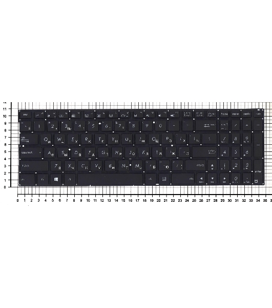 Клавиатура для ноутбука Asus Q552 черная с подсветкой