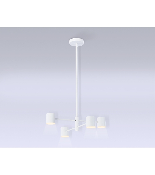 Подвесной светодиодный светильник Ambrella light FL51705/4 WH белый 3000K/4200K/6400K 20W D500*780 (Без ПДУ)