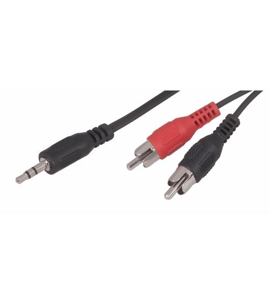 Шнур Rexant Стерео 3,5 мм - 2 RCA, 3 м (10 шт./уп.)