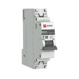 Выключатель автоматический EKF mcb4763-1-32C-pro 1P 32А (C) 4,5kA ВА 47-63 EKF PROxima
