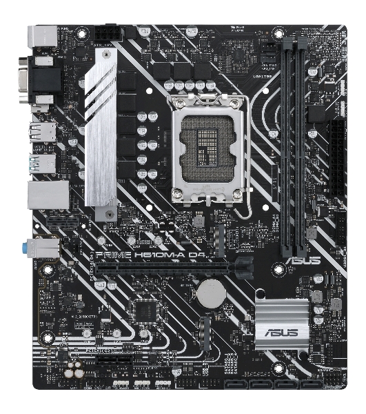 Материнская плата ASUS PRIME H610M-A D4-CSM, LGA 1700, Intel H610, 2xDDR4, 4xSATA, 2xM.2, 1xPCIe 4.0 x16, 1xPCIe x1, 1xDP, 1xD-Sub, 1xHDMI, 1x 1Gb LAN, 4xUSB-A 2.0, 2xUSB-A 3.2 Gen 1, 7.1, mATX