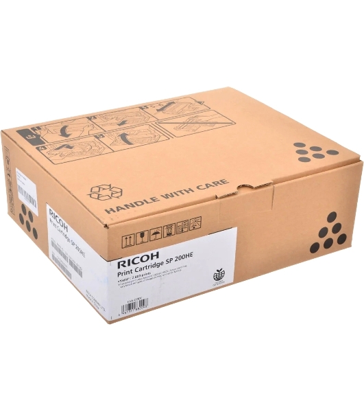 Картридж лазерный Ricoh SP 200HE (ранее SP 200HS) черный для SP210/SP212w/SP212SFNw/SP200N/SP200S/SP202SN/SP203SF/SP203SFN/SP203SFNw/SP210SF/SP212SFw/SP210SU/SP212SUw 2600 стр.