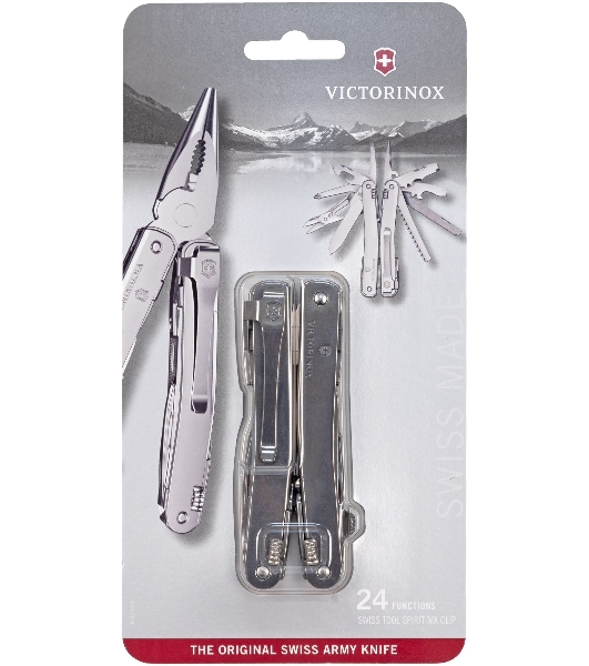 Мультитул Victorinox SwissTool Spirit MX Clip (3.0224.MKB1) 105мм 24функц. серебристый блистер