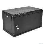 Шкаф телекоммуникационный настенный разборный ЦМО ЭКОНОМ 9U (600 x 350) дверь металл, черный (ШРН-Э-9.350.1-9005), фото4