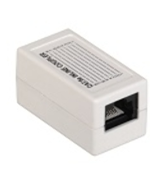 Проходной адаптер ITK кат.5E UTP, тип RJ45-RJ45 (8P8C), белый