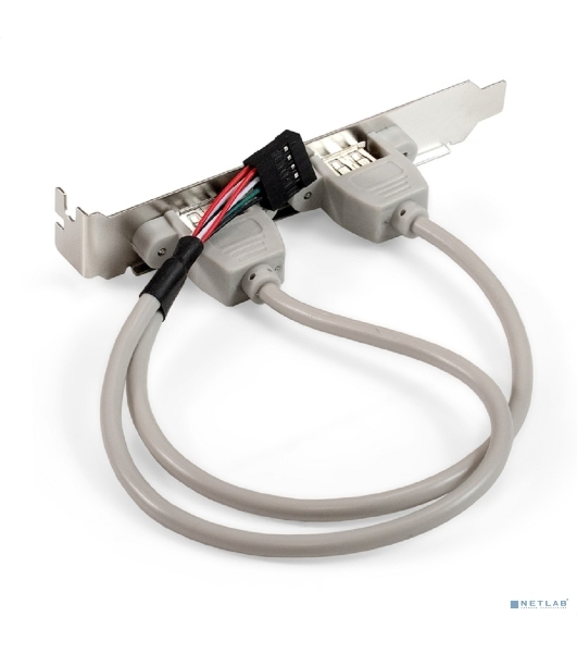 Планка портов в корпус 2xUSB2.0 ExeGate BrctUSB2-2A (USB 2.0 9pin (IDC 9pin F) --> 2x USB 2.0 Af, кабель 20 см)
