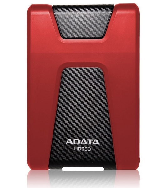 Внешний HDD 2.5' ADATA HD650, 1TB, USB 3.2 Gen 1 Type-A, 5400 rpm, красный