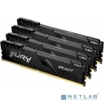 Оперативная память Kingston Fury Beast, DDR4, 32Gb (4x8GB), 3200MHz, CL16, DIMM, с радиатором, черный, фото5