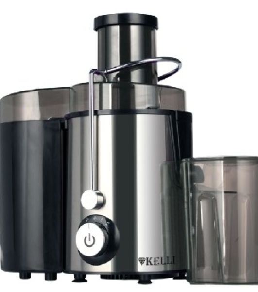 Соковыжималка Kelli KL-5090 серебристый, центробежная, 700 Вт, 600 мл, механическое