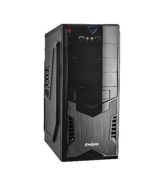 Компьютерный корпус Miditower ExeGate EX261448RUS CP-601 Black, ATX, (CP350W, 80мм), 2хUSB, Audio