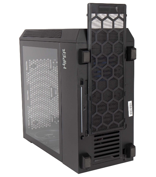 Компьютерный корпус Hiper PB81 черный без БП ATX 3x120мм 2xUSB2.0 2xUSB3.0 audio bott PSU
