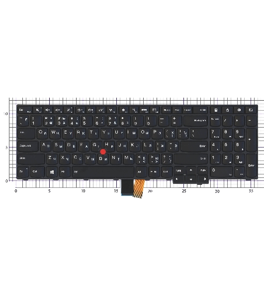 Клавиатура для ноутбука Lenovo Thinkpad S5 2nd Gen черная с подсветкой