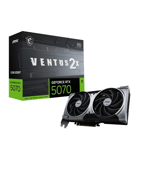 Видеокарта MSI RTX 5070 12G VENTUS 2X OC RTX 5070 PCI-E 5.0 GDDR7 2542/28000 HDMIx1 DPx3 HDCP Ret