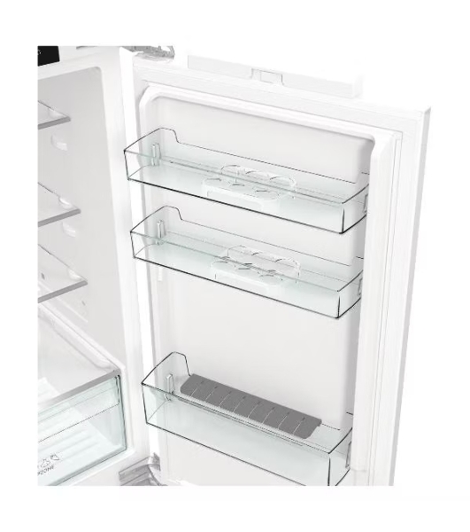 Встраиваемый холодильник Gorenje NRKI517142, полезный объем 243 л, электронное управление, цифровой дисплей, автоматическое размораживание No Frost, быстрое замораживание, интенсивное охлаждение, зона свежести с контролем влажности, слайдерное крепление, энергоэффективность А+