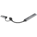 Разветвитель USB3.0/2.0 Gembird UHB-C204, USB3.0, 3xUSB2.0, кабель Type-C+USB 10 см, алюминий, пакет, фото8