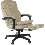 Кресло руководителя Бюрократ T-9950MSG-F Fabric песочный Light-21, крестов. пластик, подст. для ног, фото22