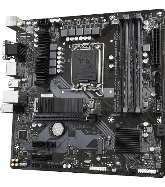 Материнская плата Gigabyte B760M DS3H DDR4, LGA 1700, Intel B760, 4xDDR4, 4xSATA, 2xM.2, 1xPCIe 4.0 x16, 2xPCIe x1, 1xHDMI, 1xDP, 1xVGA, 1x 2.5Gb LAN, 3xUSB-A 3.2 Gen 1, 1xUSB-C 3.2 Gen 2, 2xUSB-A 2.0, 3x3.5 мм, 7.1, mATX