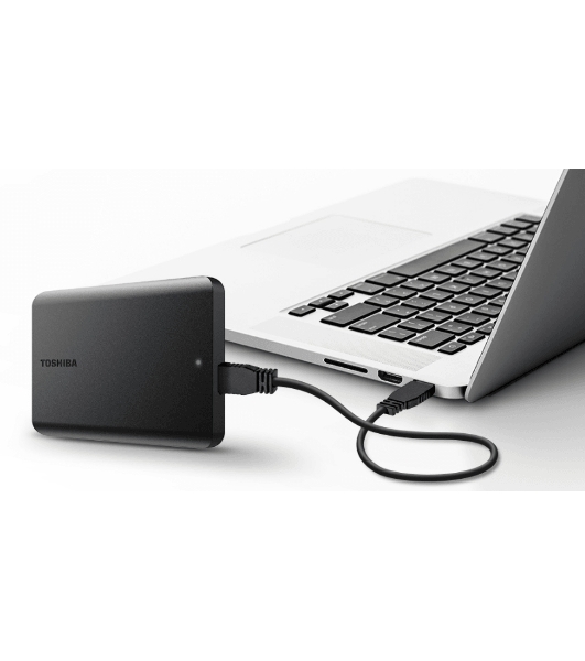 Внешний HDD 2.5' Toshiba Canvio Basics, 1TB, USB 3.2 Gen 1 Type-A, 5400 rpm, черный (аналог HDTb410EK3AA)