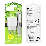 Зарядное устройство Hoco 18Вт, 3А, QC3.0, 1xUSB + кабель USB/Type-C, CS12A, белый, блистер, фото4