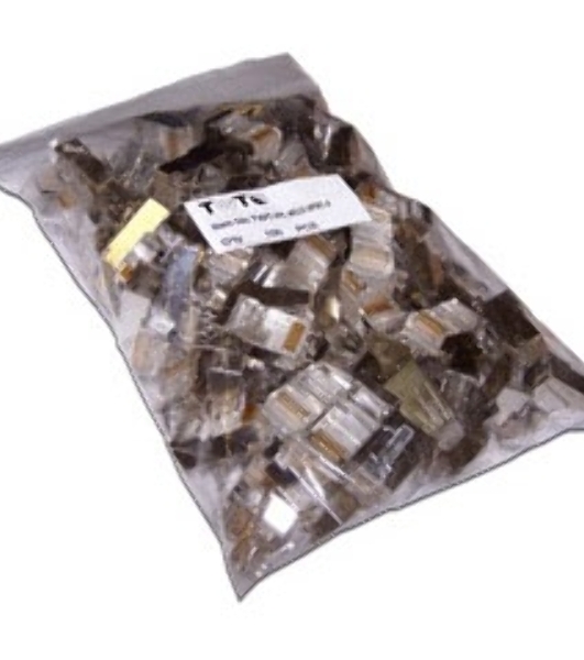 Коннектор LANMASTER RJ45 STP 8P8C, универсальный, cat.6, 100 шт.