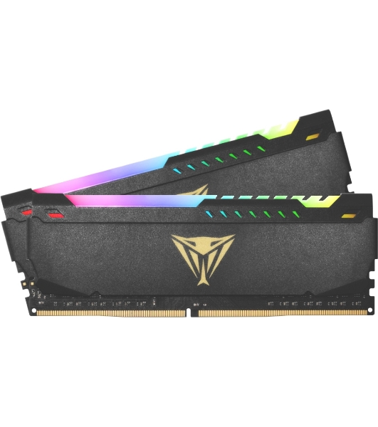 Оперативная память Patriot Viper Steel, DDR4, 16GB (2x8GB), 3600MHz, CL20, DIMM, с радиатором, RGB, черный