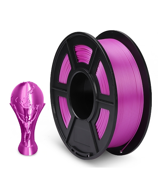 Филамент NVPrint Silk PLA+ Purple для 3D печати диаметр 1.75мм длина 330 метров масса 1 кг